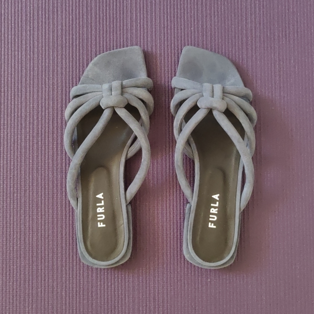 Furla suede sandals, sz8 NWOT